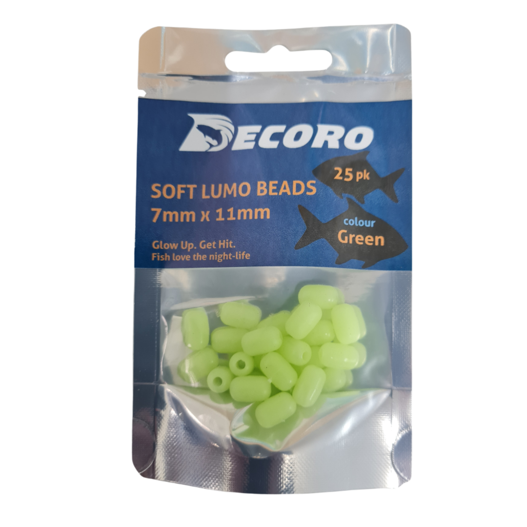 Lumo Bead Soft 7mm x 11mm Green 25pk image 0